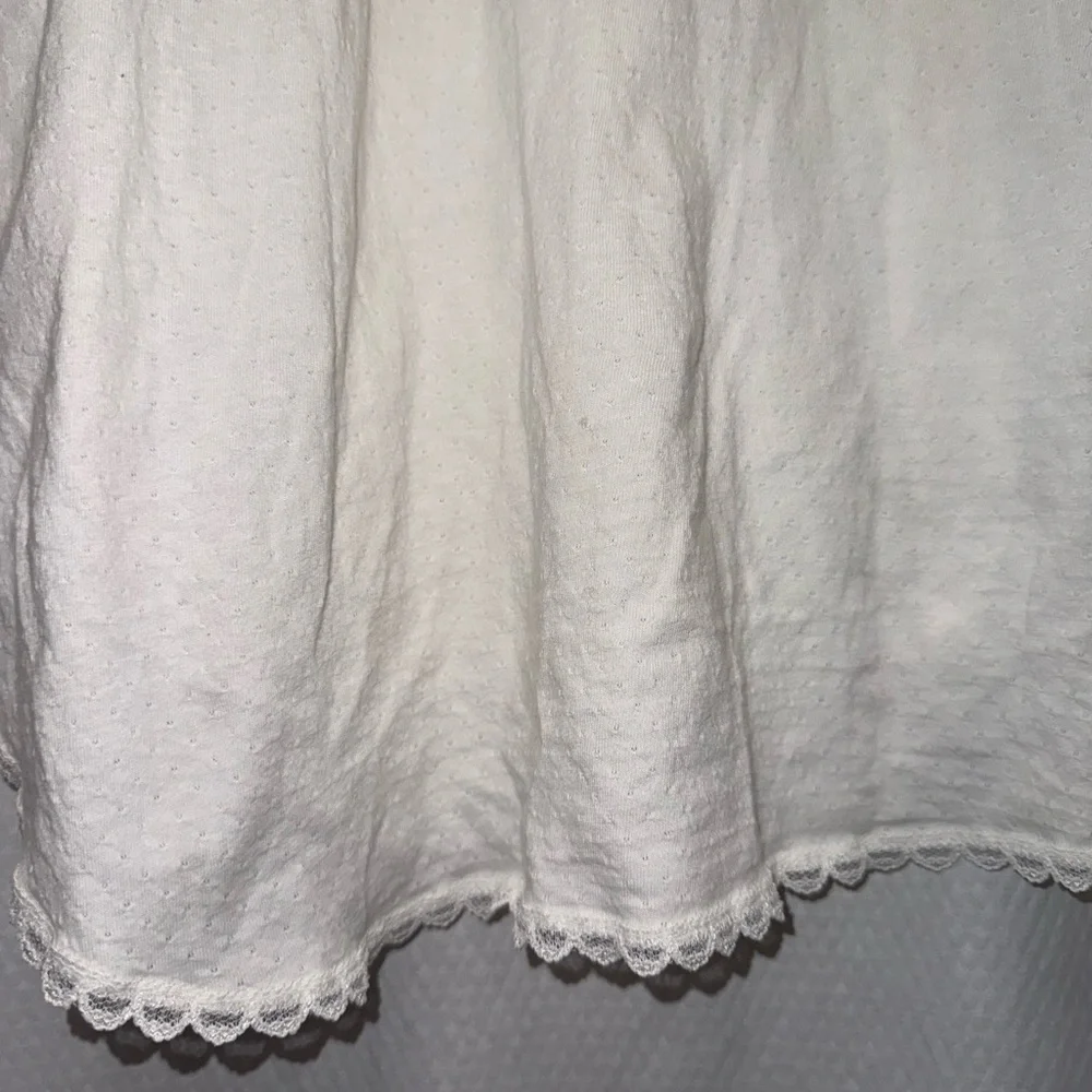 Vintage 90’s Gold Label Victorias Secret Women’s White Cotton Nightgown-Size S